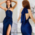 High Quality Ladies Halter Neck Tie Rhinestone Decor Evening Party Dresses